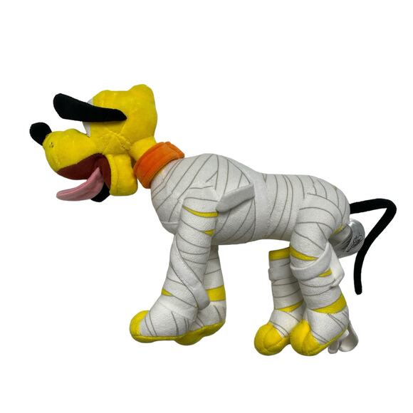 DISNEY PARKS Mummy Pluto Plush Stuffed Animal Spooky Halloween Costume Dog - Picture 3 of 7